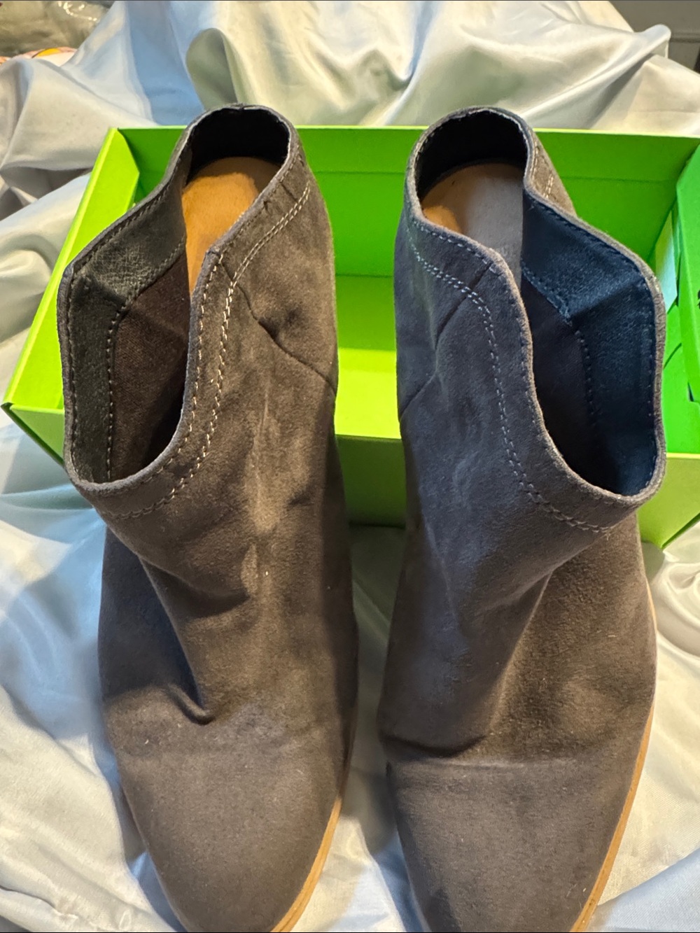 DV by Dolce Vita Gray Suede Ankle Booties